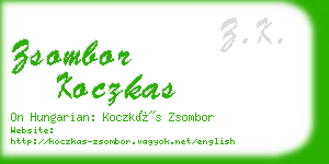 zsombor koczkas business card